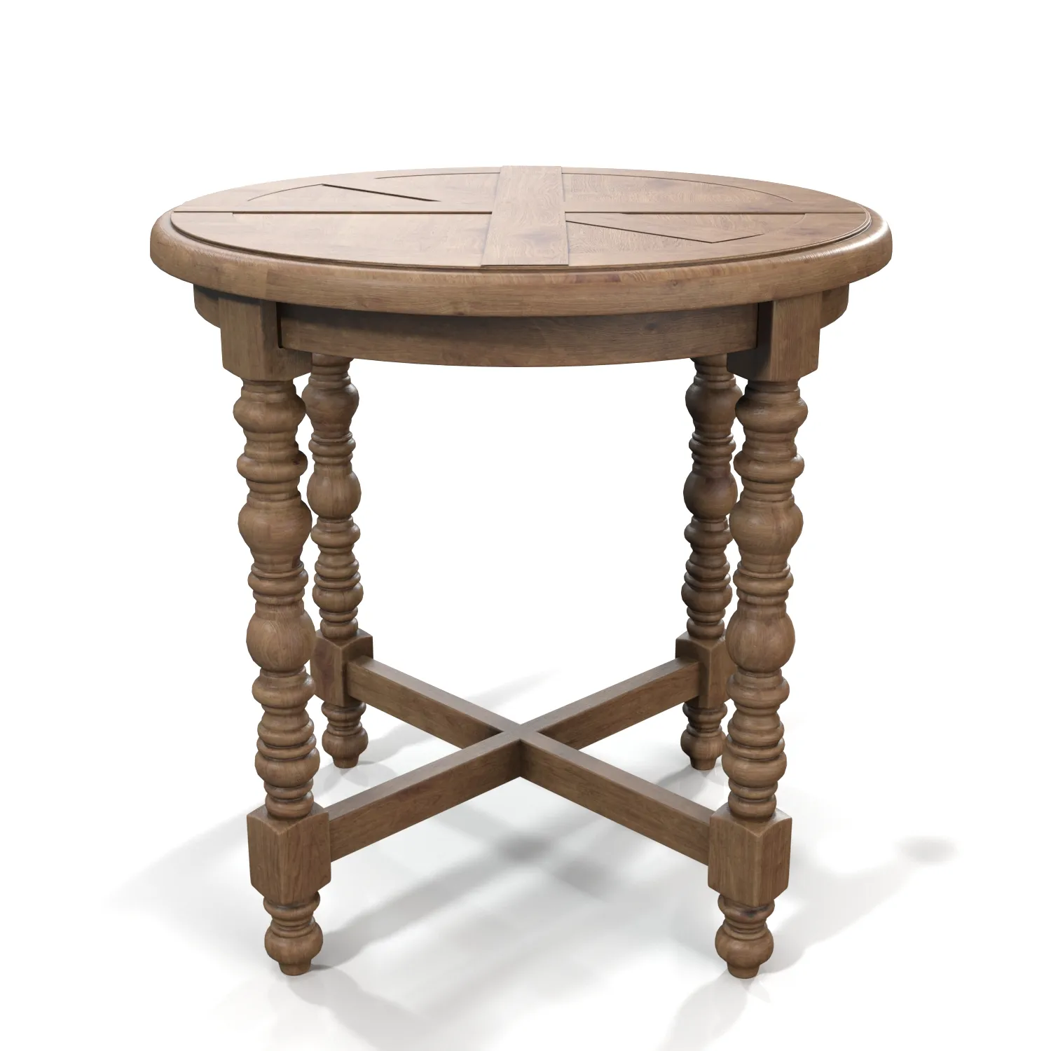Spindle Side Table 3D Model_04